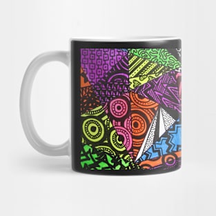 Abstract Fluoro Geometric 1 Mug